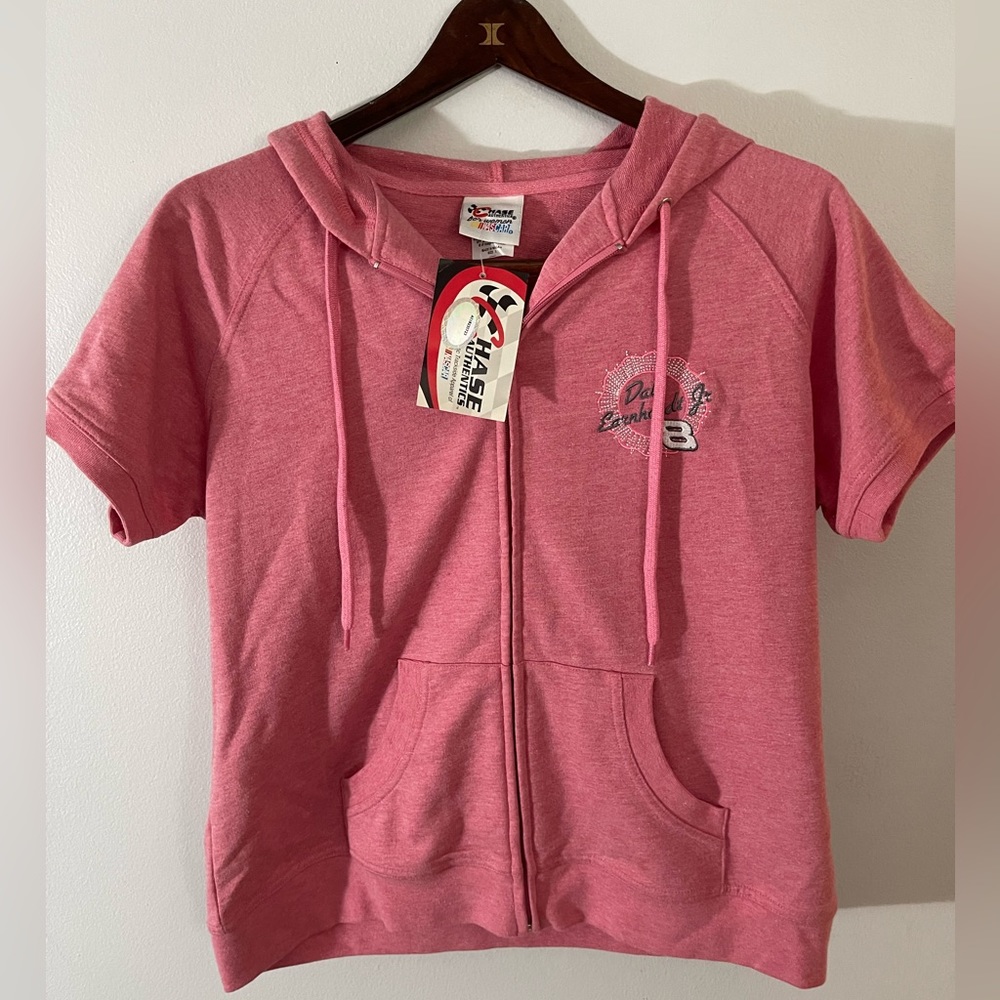 Nascar Dale Earnhardt Jr Sweatshirt Womens L Pink Hoodie Chase Authentics